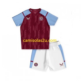 Camisolas de futebol Aston Villa Criança Equipamento Principal 2023/24 Manga Curta